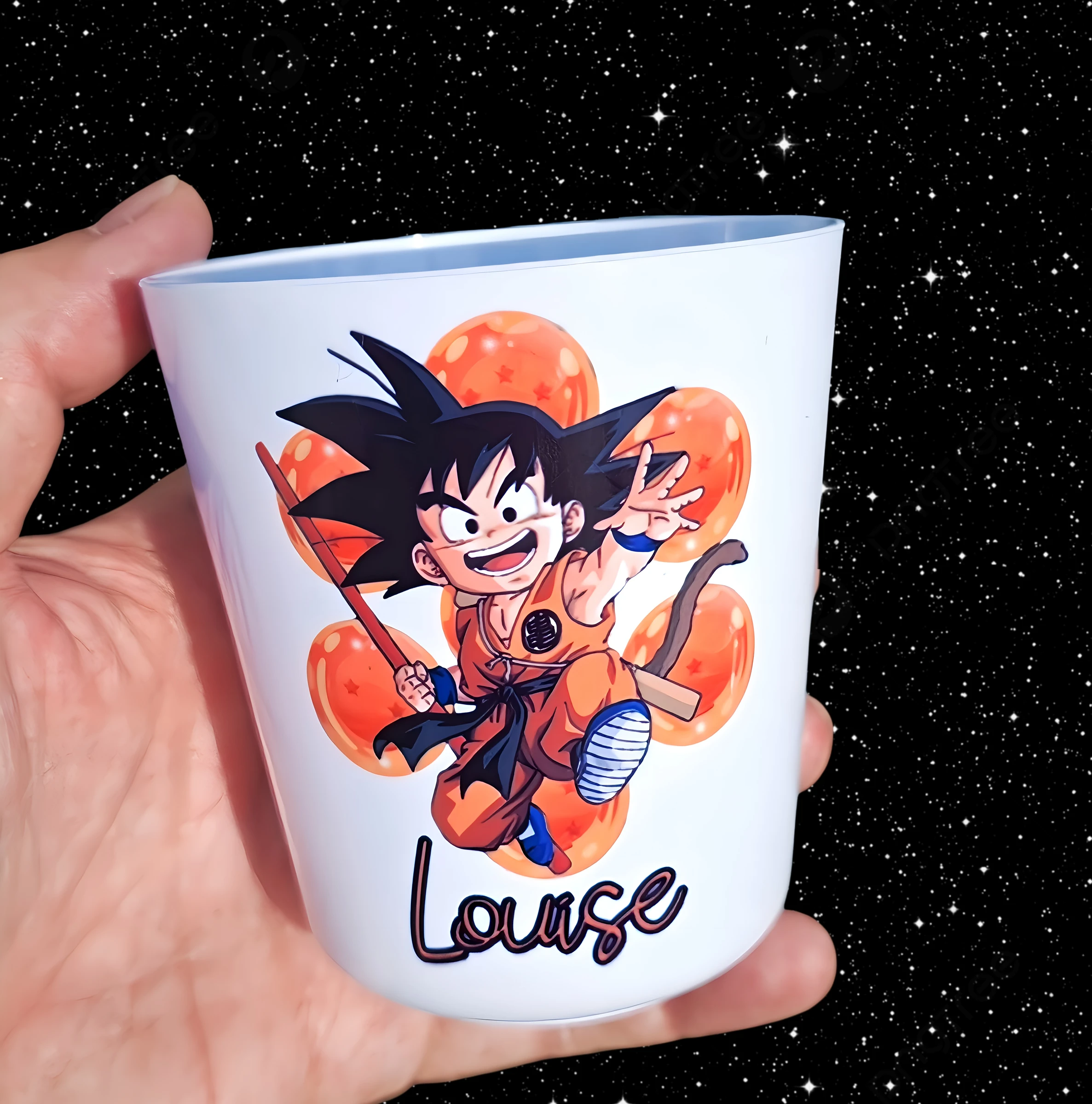 verre gobelet dragon ball personnalisé idéal pour l'école